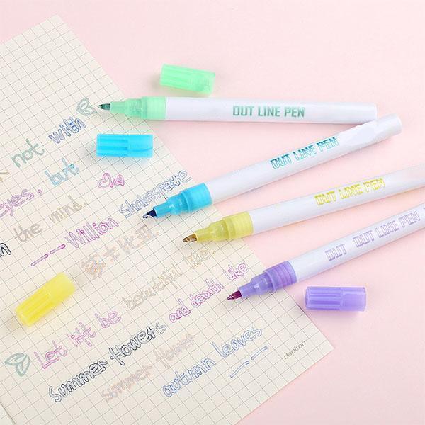 Double Line Outline Pen For Gift Card Writing & Drawing